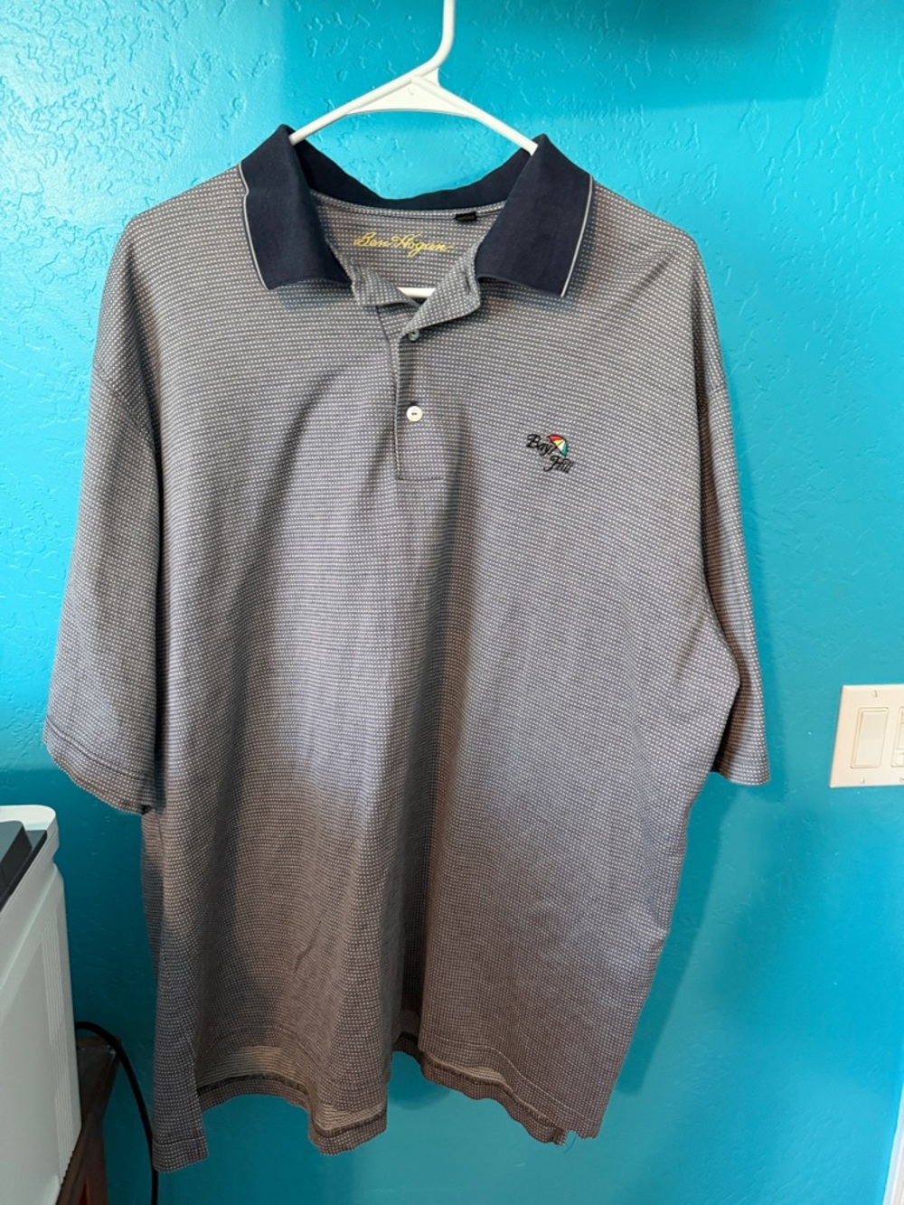 Hogan Gray Polo with Black Contrast Collar